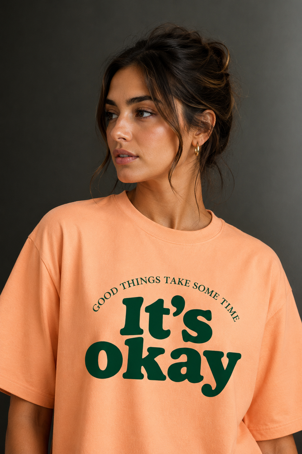 Women Drop Shoulder Front Printed T-Shirt | OUTPUFF