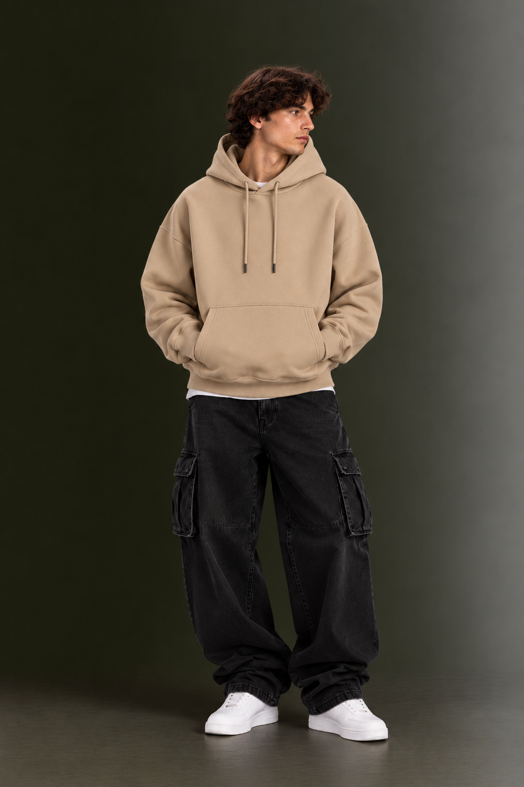 OUTPUFF Unisex Regular Fit Pullover Hoodie with Kangaroo Pocket