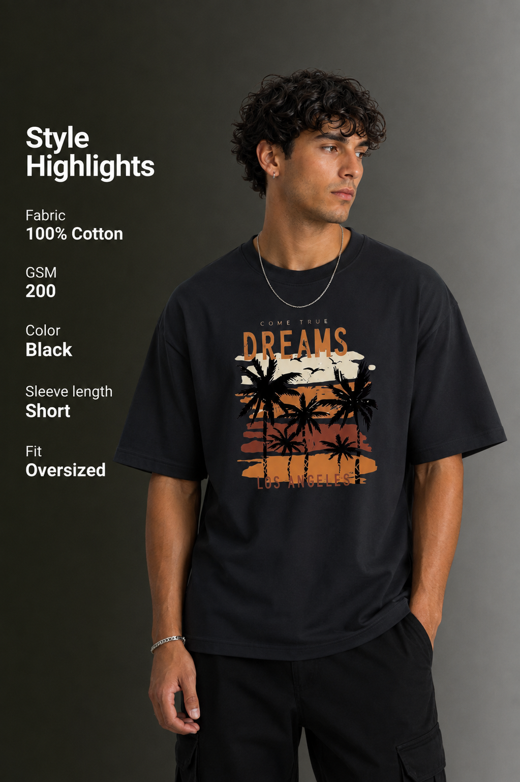 Men's Drop Shoulder Front Printed T-Shirt | Graphic Tee | OUTPUFF