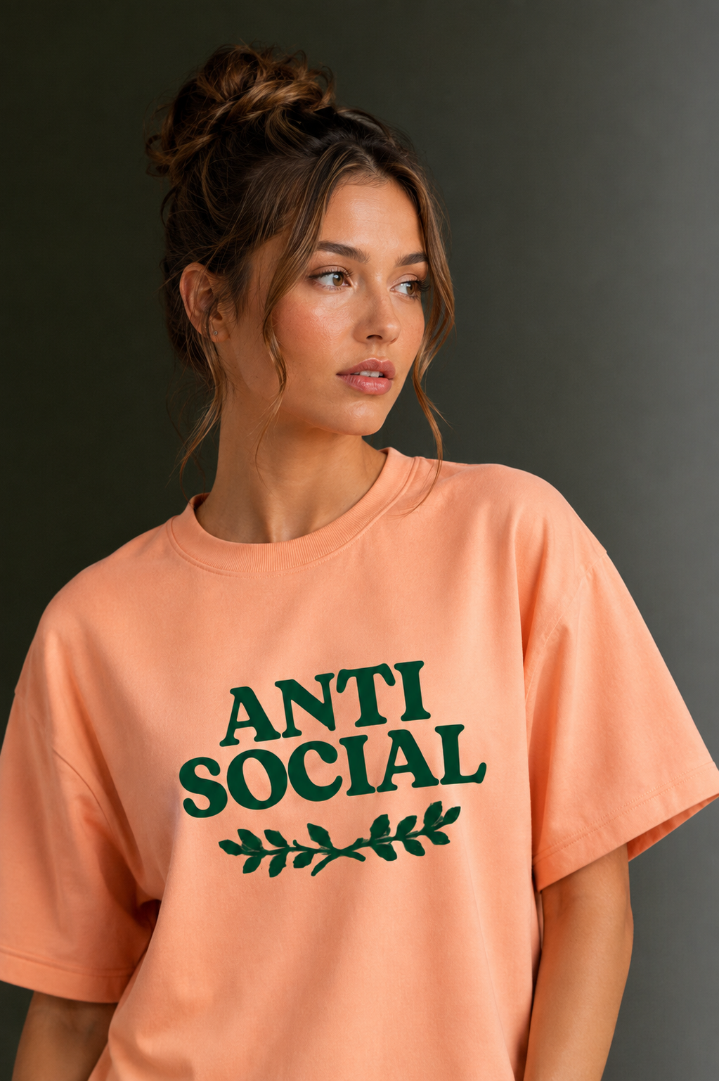 Women Drop Shoulder Front Printed T-Shirt | OUTPUFF