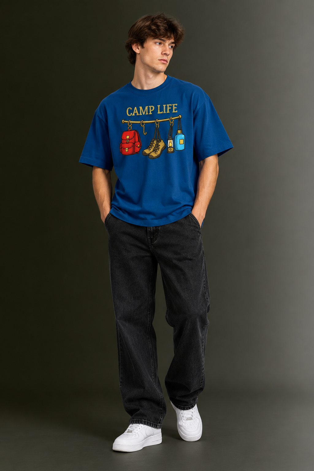 Men's Drop Shoulder Front Printed T-Shirt | Graphic Tee | OUTPUFF