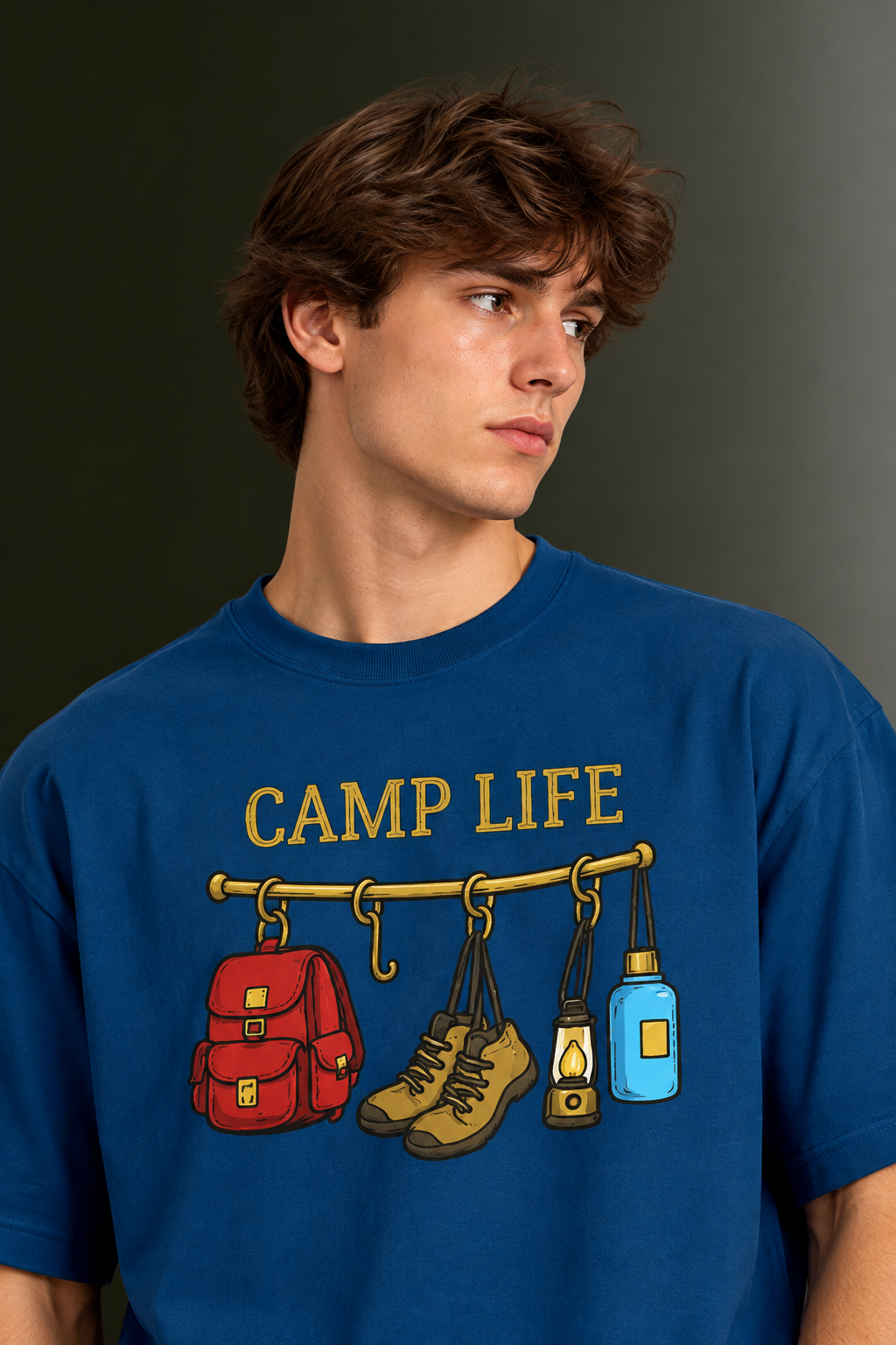Men's Drop Shoulder Front Printed T-Shirt | Graphic Tee | OUTPUFF