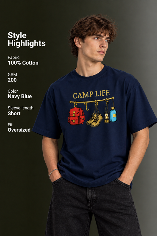 Men's Drop Shoulder Front Printed T-Shirt | Graphic Tee | OUTPUFF