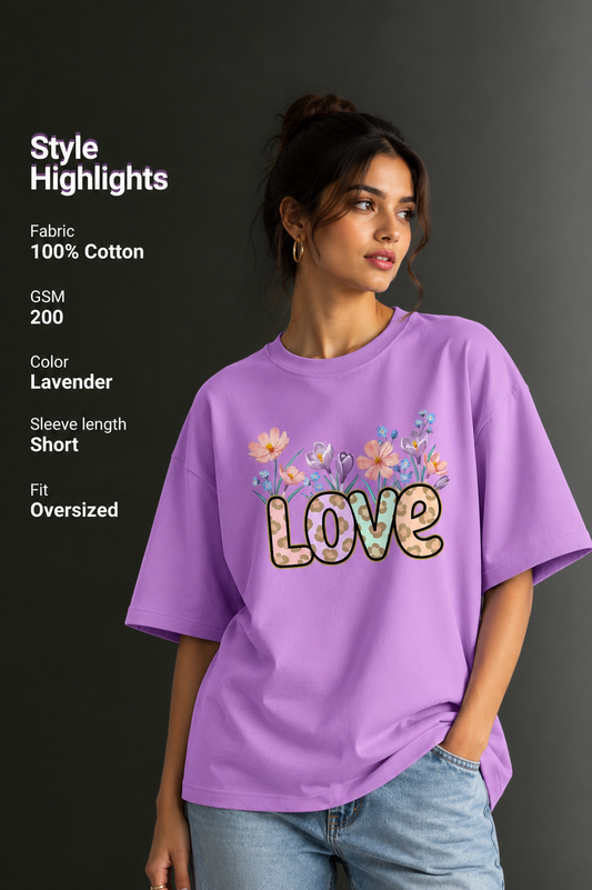 Women Drop Shoulder Front Printed T-Shirt | OUTPUFF
