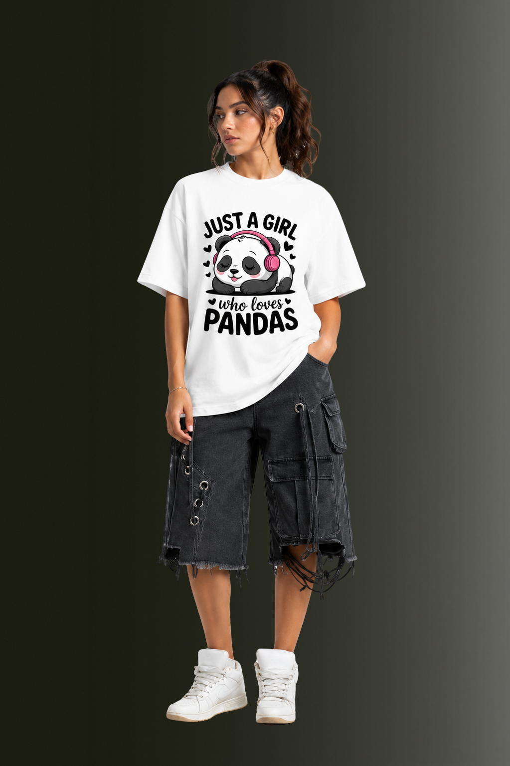 Women Drop Shoulder Front Printed T-Shirt | OUTPUFF