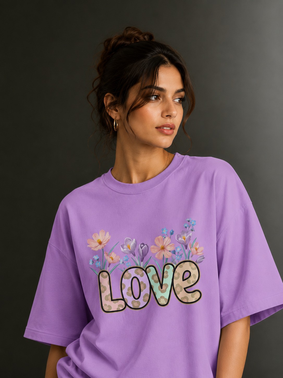 Women Drop Shoulder Front Printed T-Shirt | OUTPUFF