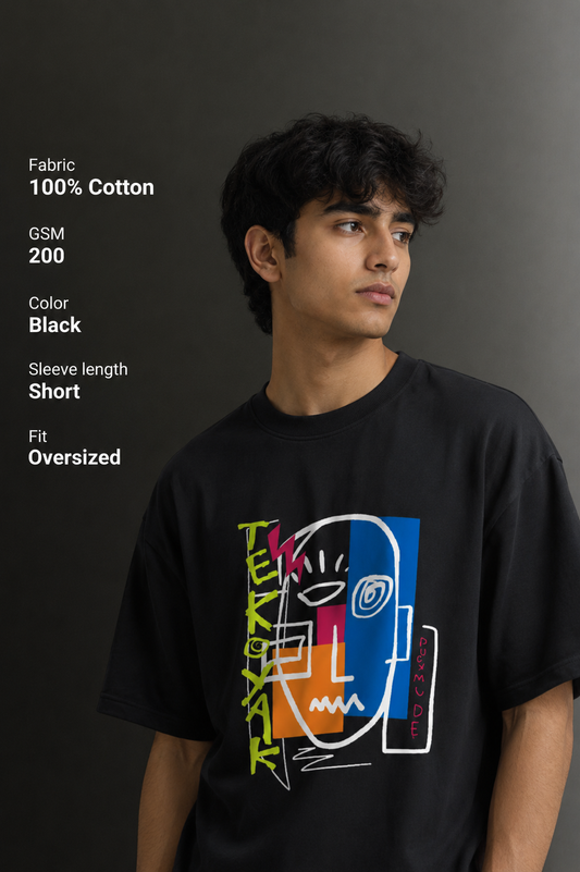 Men's Drop Shoulder Front Printed T-Shirt | Graphic Tee | OUTPUFF