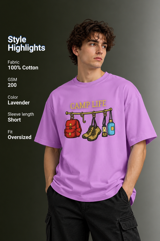 Men's Drop Shoulder Front Printed T-Shirt | Graphic Tee | OUTPUFF