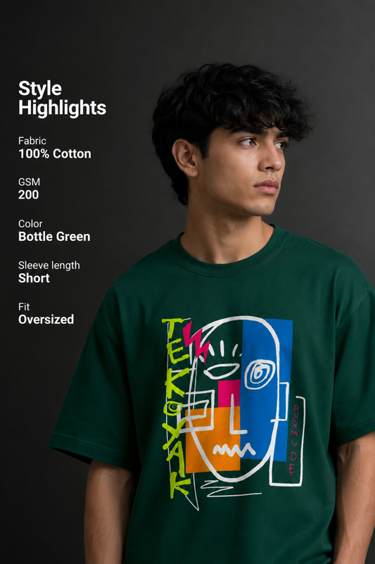 Men's Drop Shoulder Front Printed T-Shirt | Graphic Tee | OUTPUFF