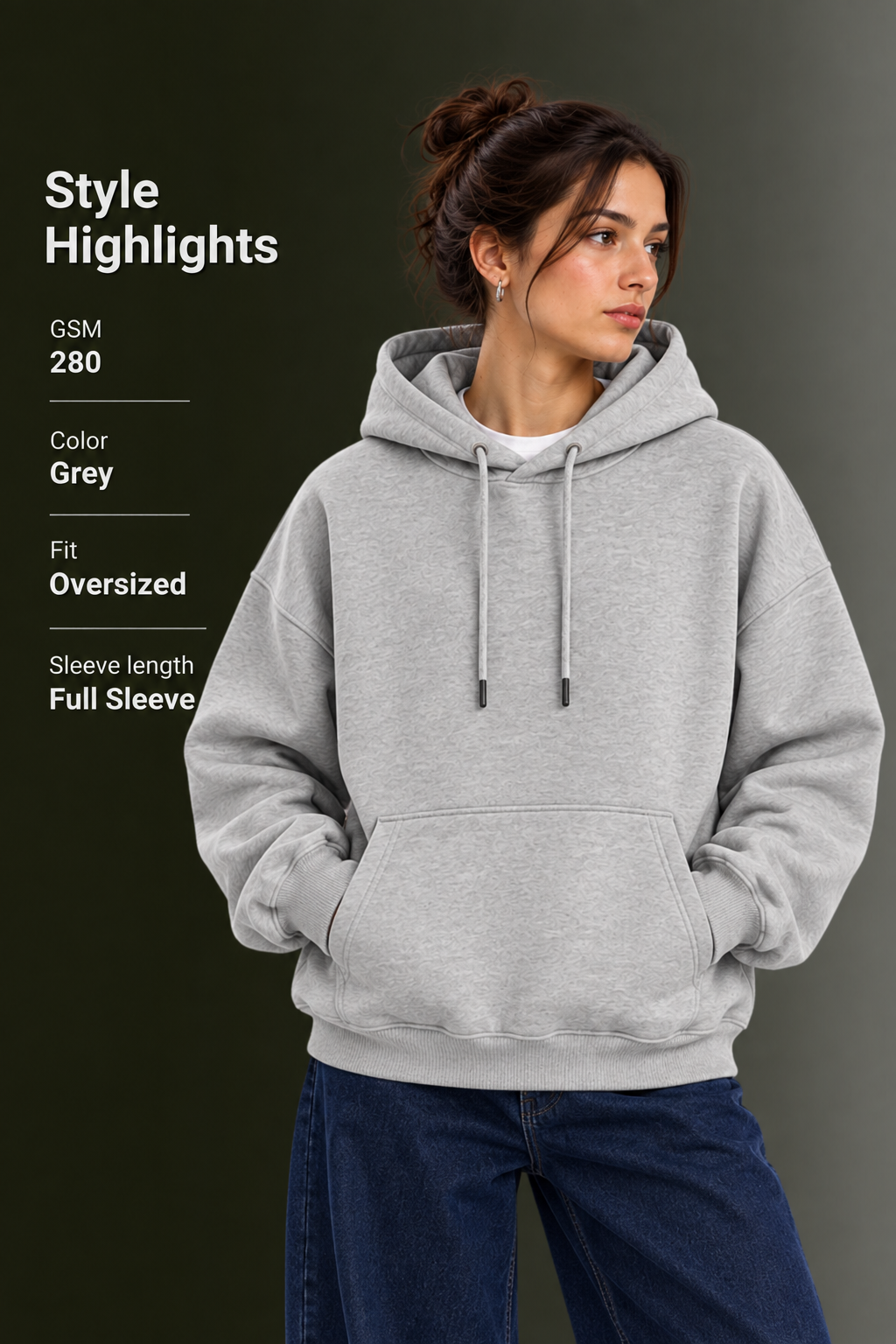 OUTPUFF Unisex Regular Fit Pullover Hoodie with Kangaroo Pocket