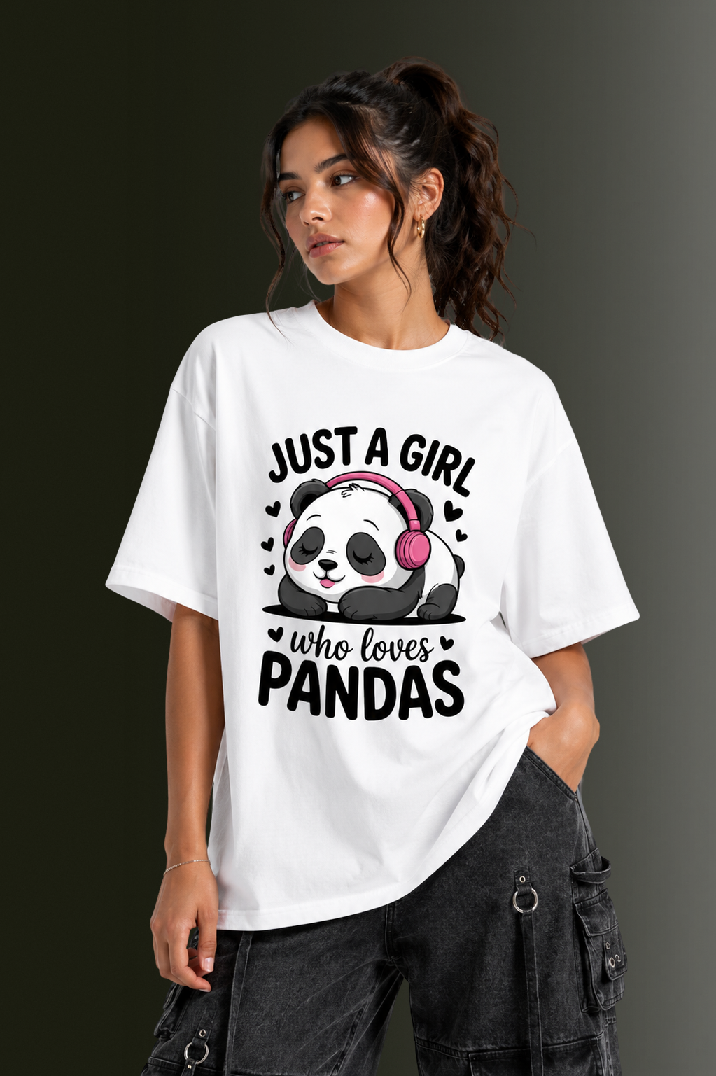 Women Drop Shoulder Front Printed T-Shirt | OUTPUFF