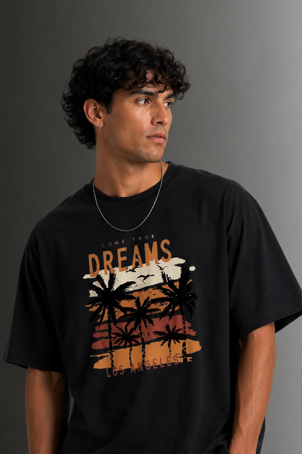 Men's Drop Shoulder Front Printed T-Shirt | Graphic Tee | OUTPUFF