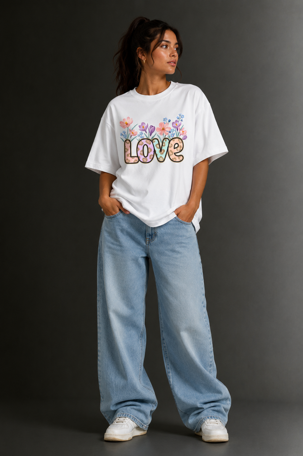 Women Drop Shoulder Front Printed T-Shirt | OUTPUFF