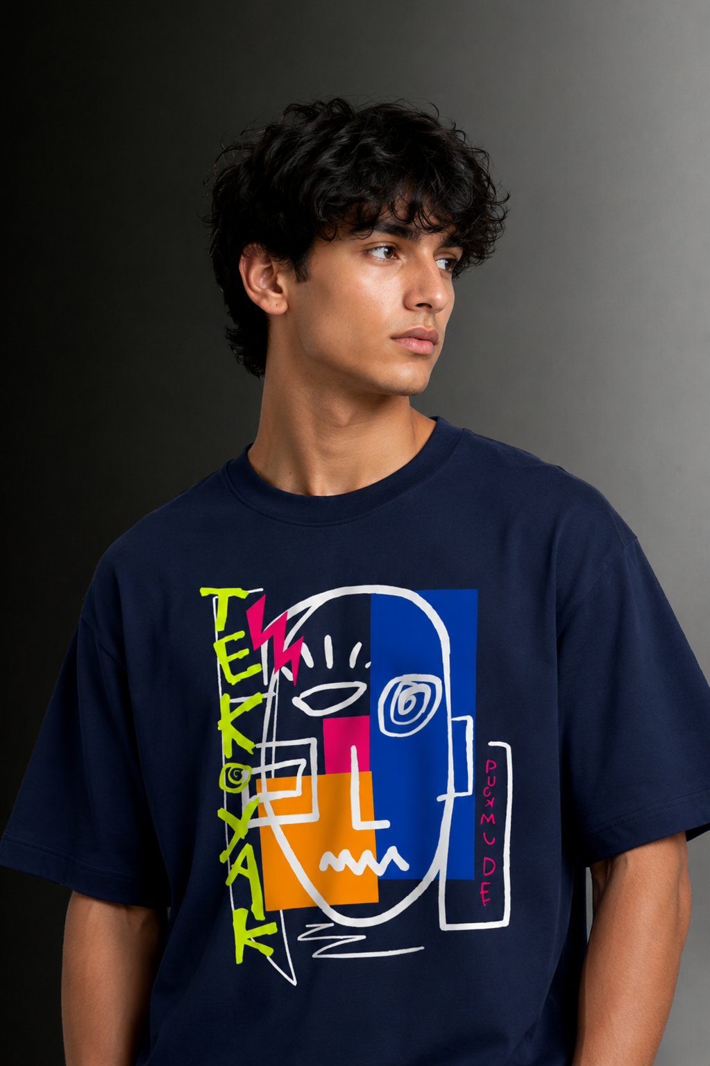 Men's Drop Shoulder Front Printed T-Shirt | Graphic Tee | OUTPUFF