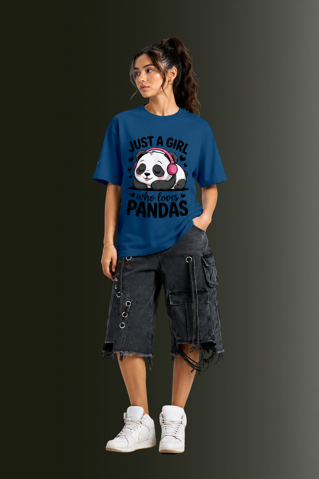 Women Drop Shoulder Front Printed T-Shirt | OUTPUFF
