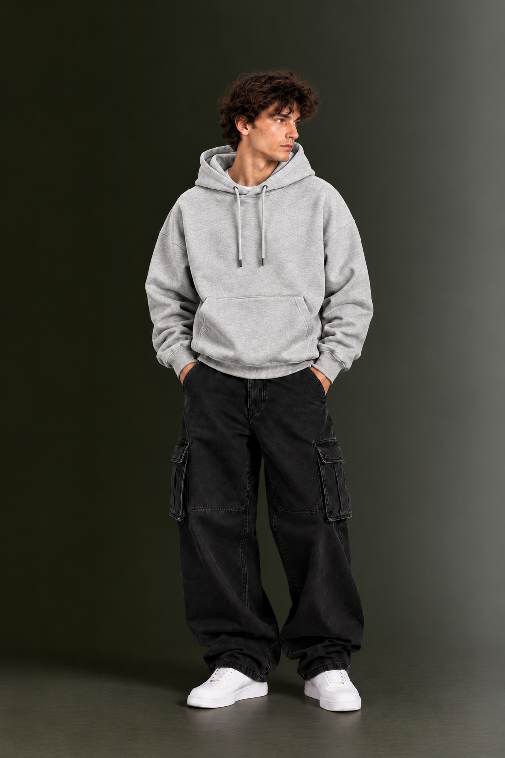 OUTPUFF Unisex Regular Fit Pullover Hoodie with Kangaroo Pocket