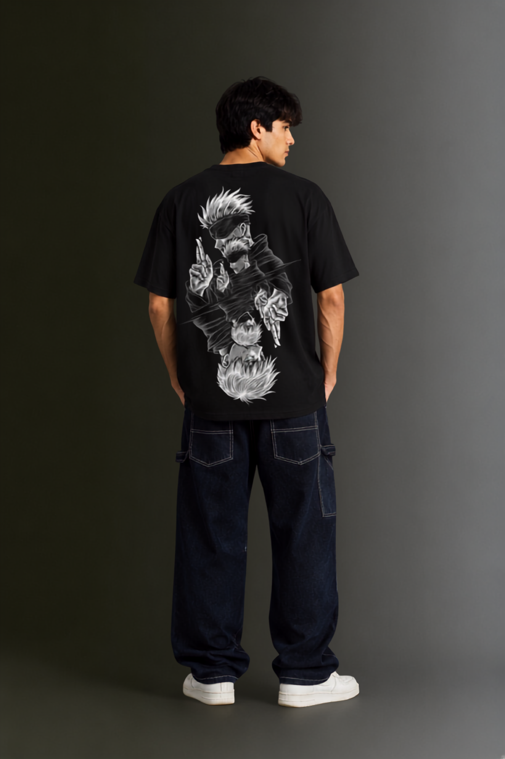 Men's Drop Shoulder Front & Back Printed T-Shirt | Graphic Tee | OUTPUFF