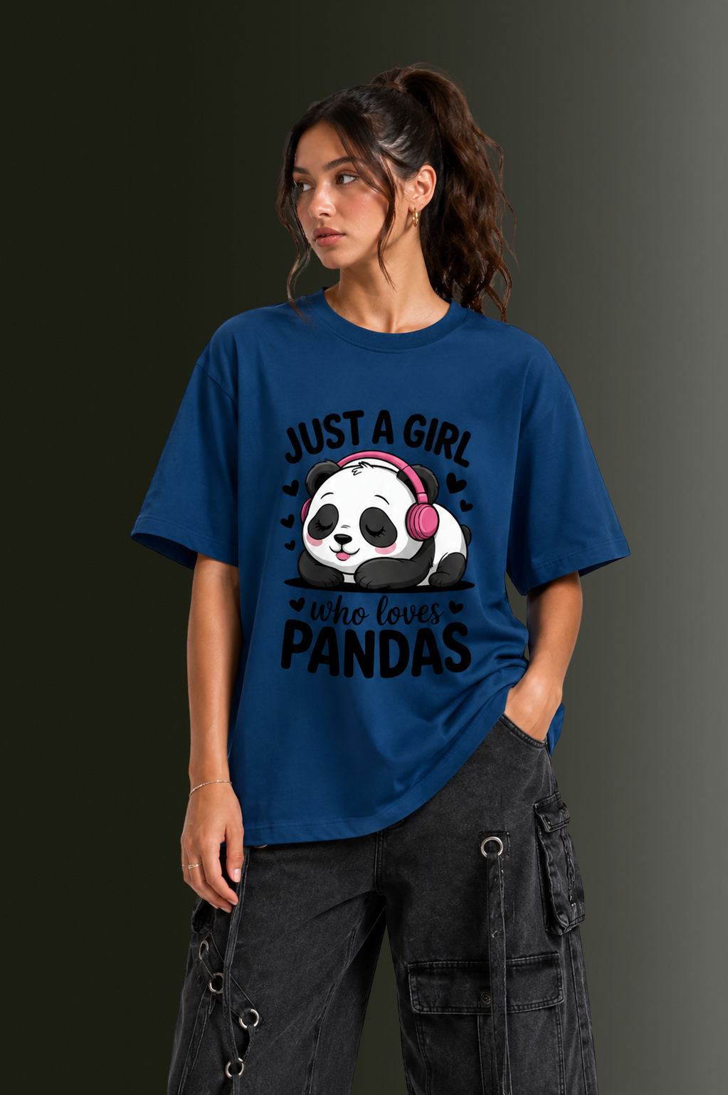 Women Drop Shoulder Front Printed T-Shirt | OUTPUFF