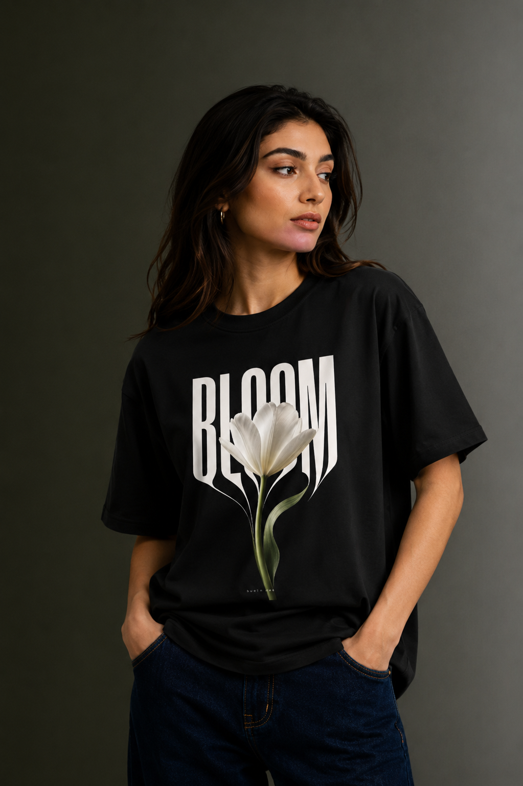 Women Drop Shoulder Front Printed T-Shirt | OUTPUFF
