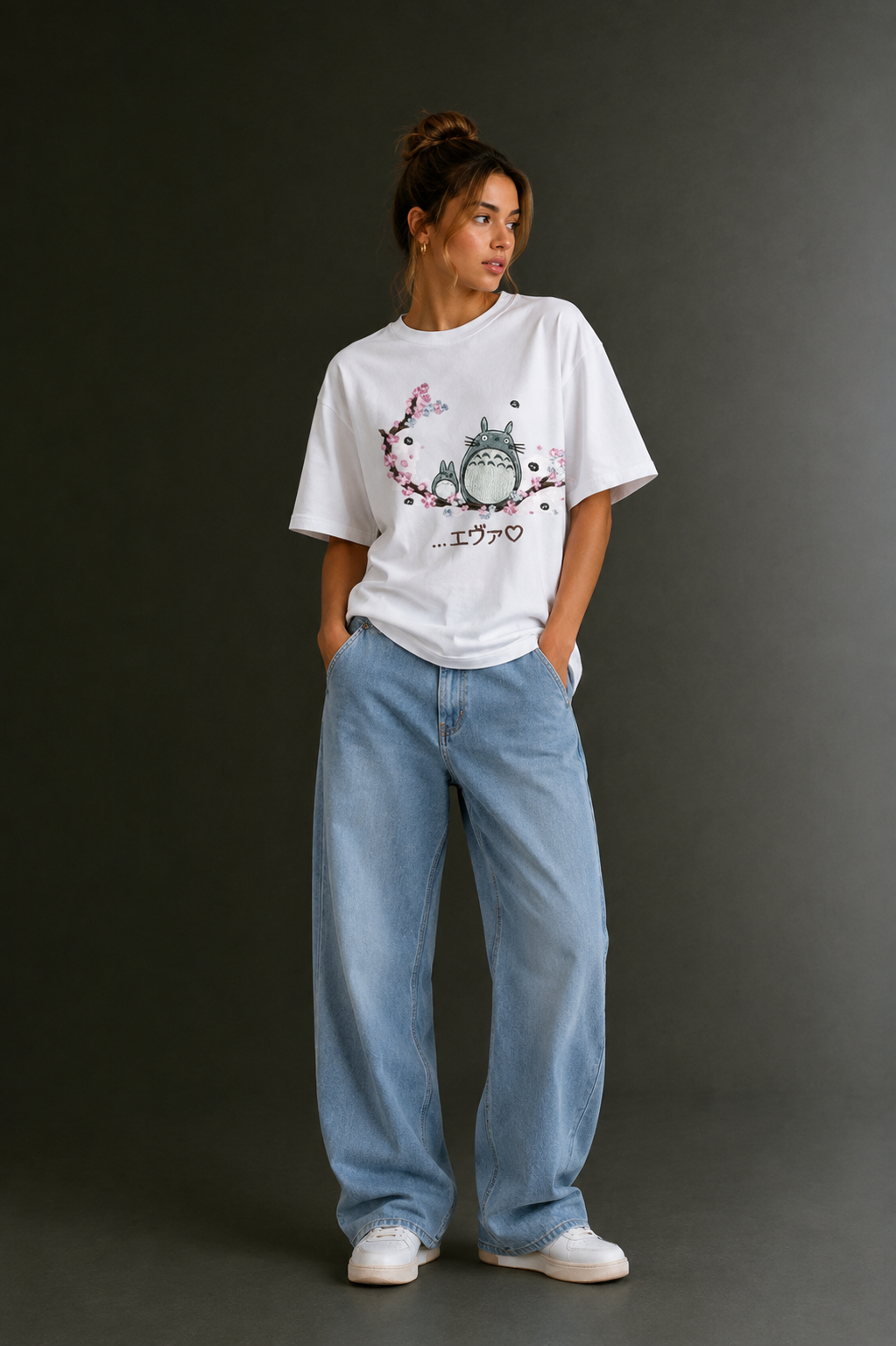 Women Drop Shoulder Front Printed T-Shirt | OUTPUFF