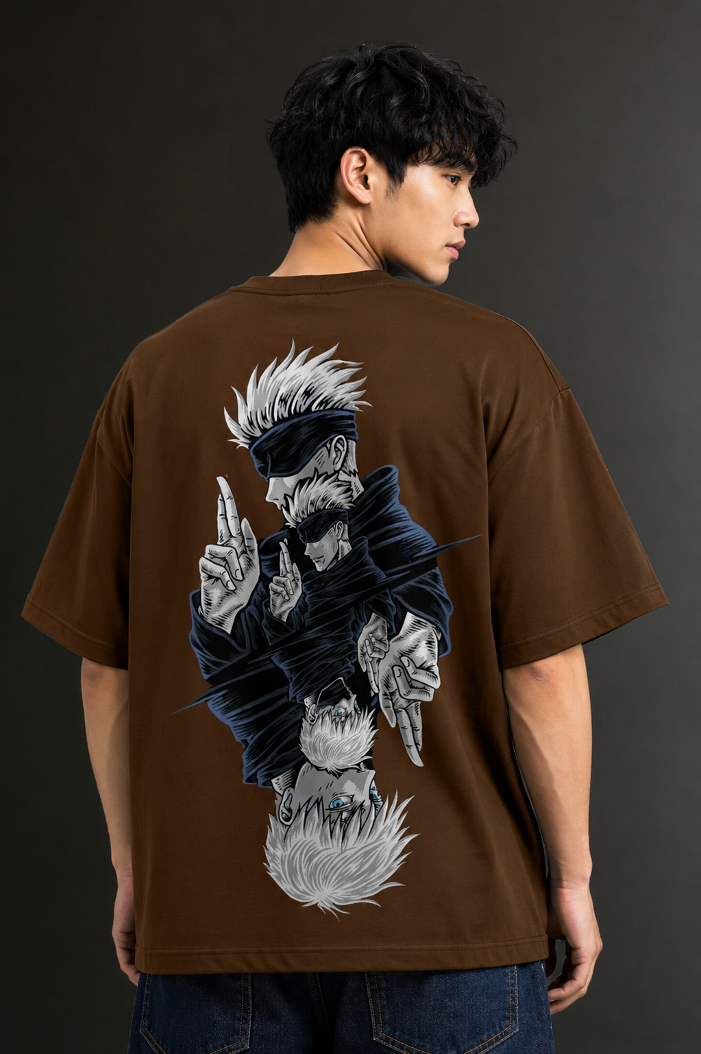 Men's Drop Shoulder Front & Back Printed T-Shirt | Graphic Tee | OUTPUFF