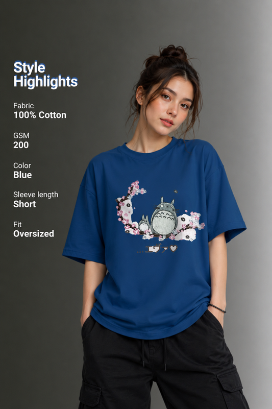 Women Drop Shoulder Front Printed T-Shirt | OUTPUFF