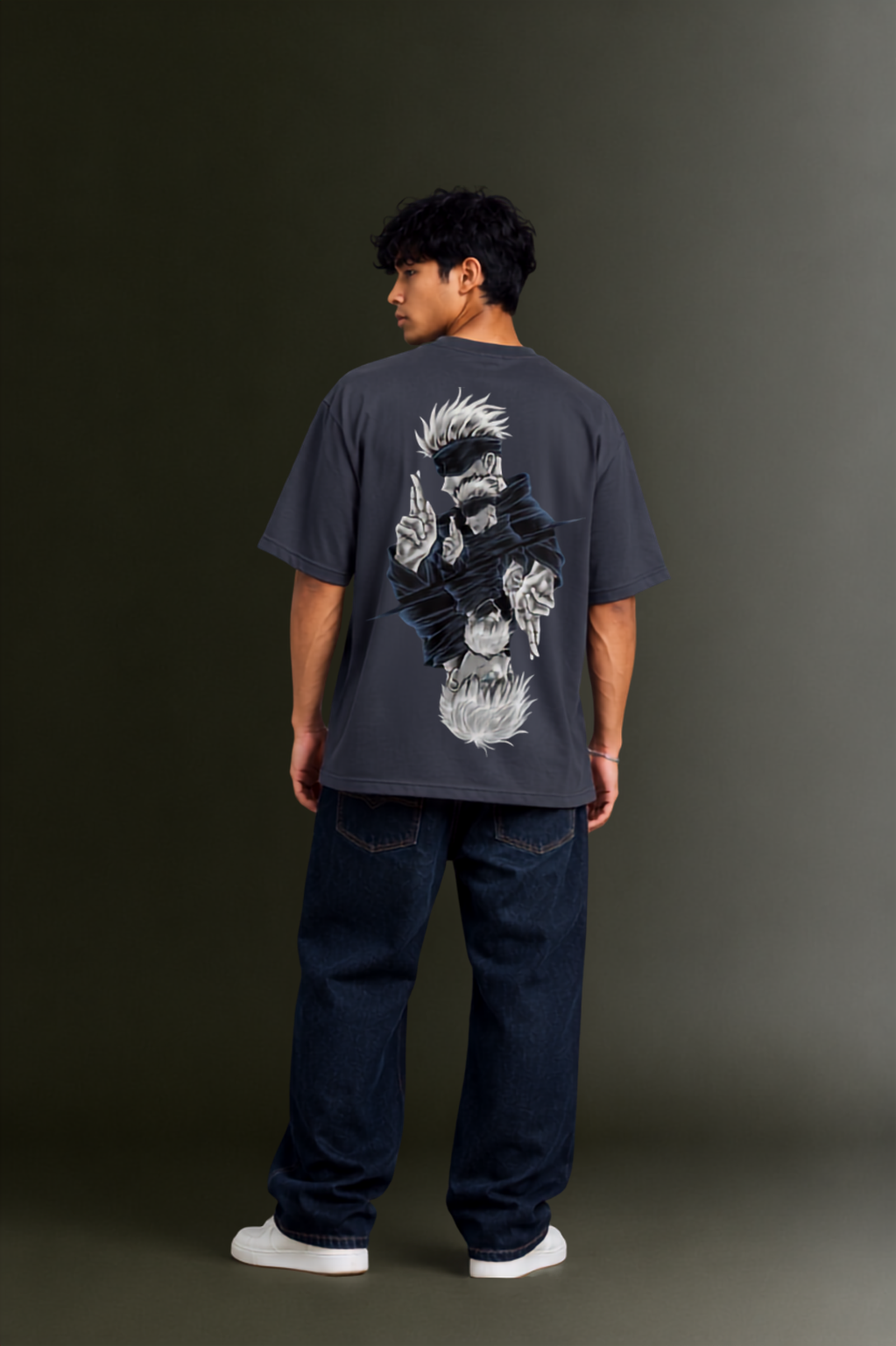 Men's Drop Shoulder Front & Back Printed T-Shirt | Graphic Tee | OUTPUFF