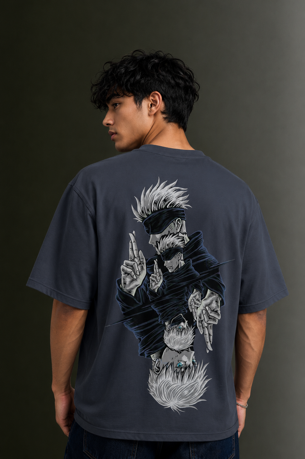 Men's Drop Shoulder Front & Back Printed T-Shirt | Graphic Tee | OUTPUFF