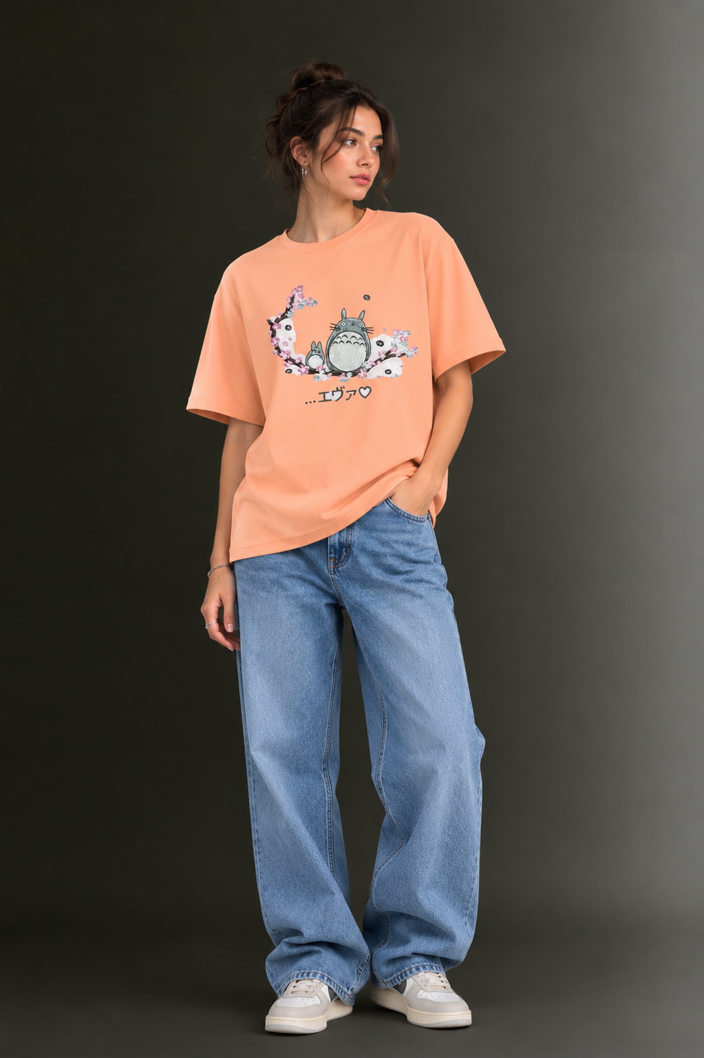 Women Drop Shoulder Front Printed T-Shirt | OUTPUFF