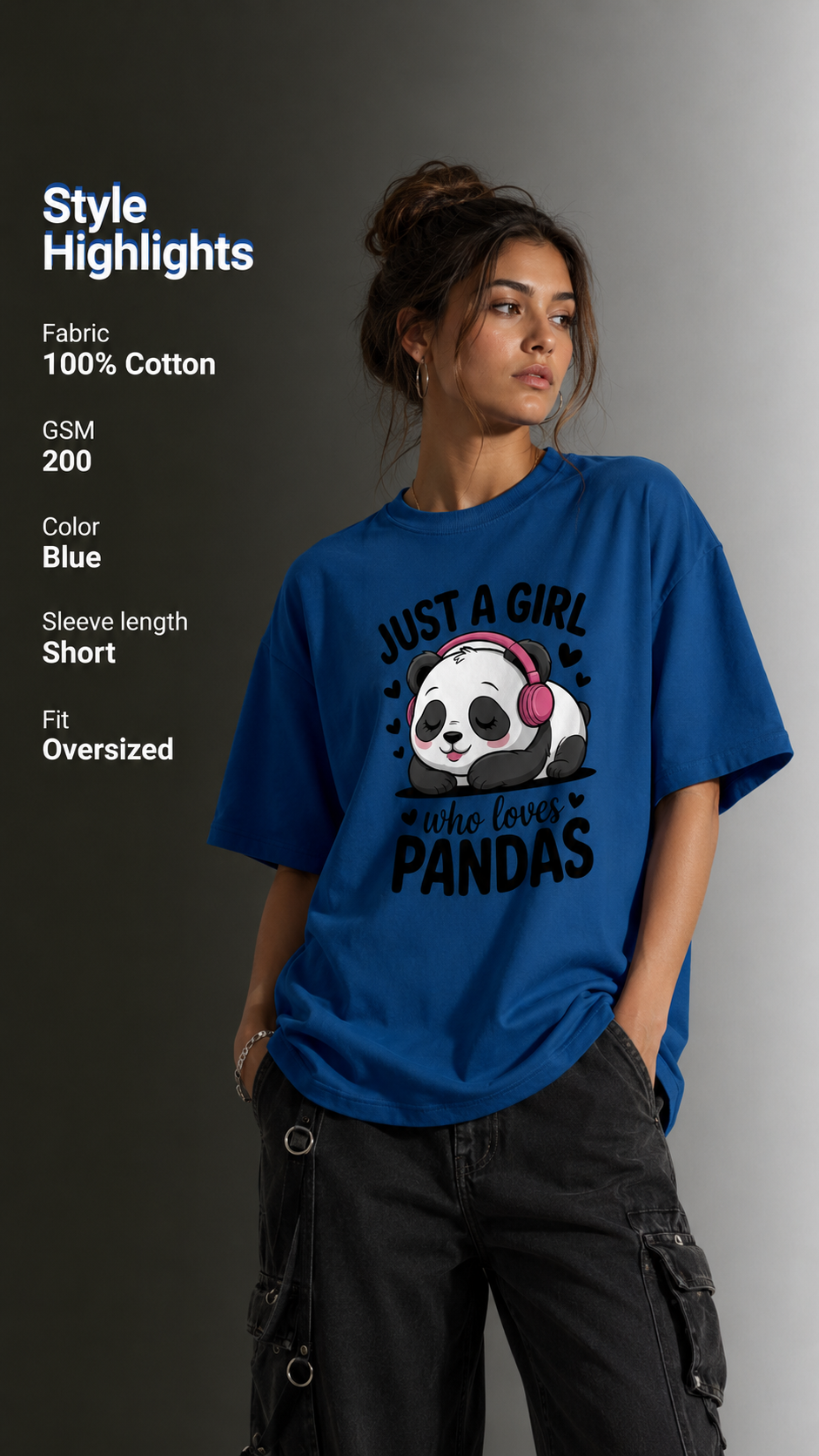 Women Drop Shoulder Front Printed T-Shirt | OUTPUFF