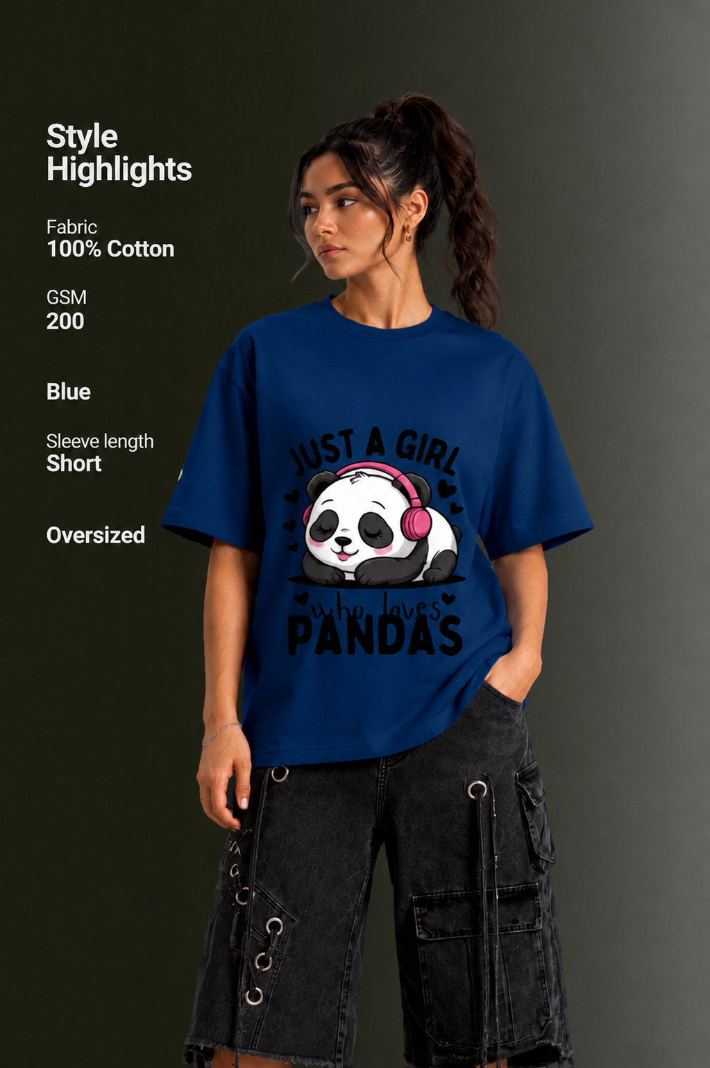 Women Drop Shoulder Front Printed T-Shirt | OUTPUFF