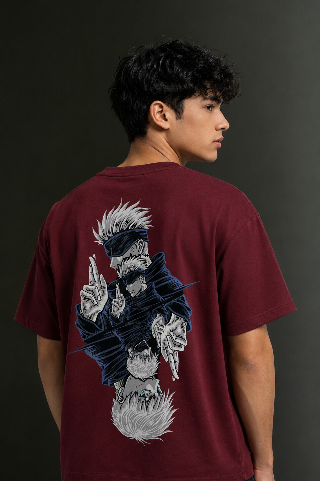 Men's Drop Shoulder Front & Back Printed T-Shirt | Graphic Tee | OUTPUFF