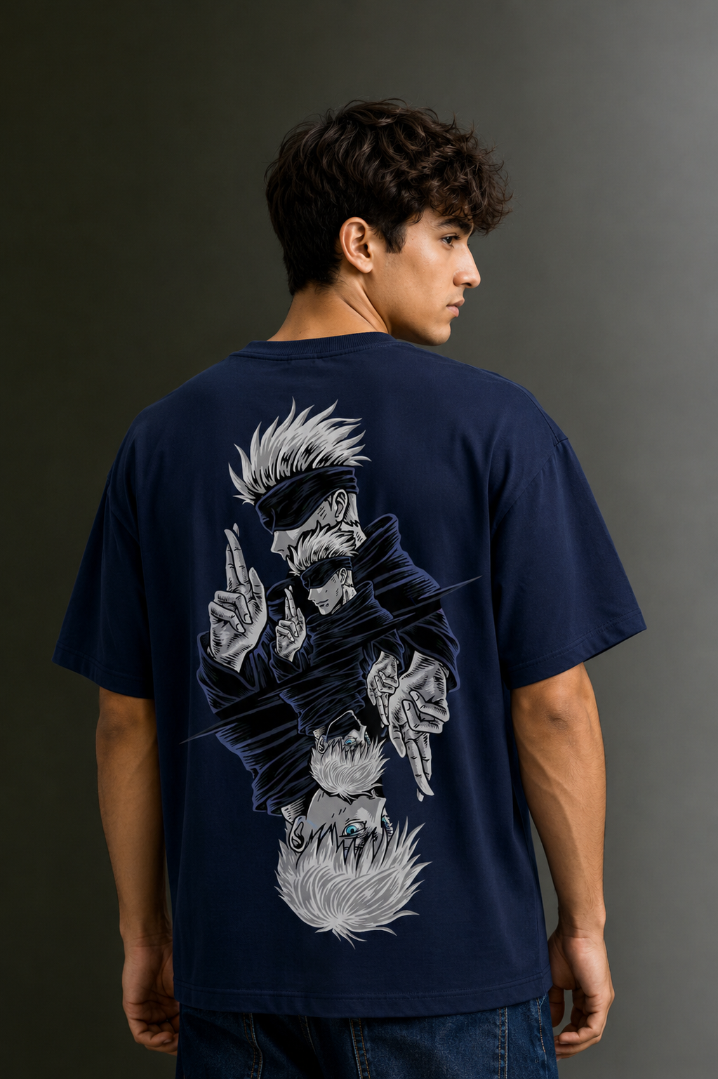 Men's Drop Shoulder Front & Back Printed T-Shirt | Graphic Tee | OUTPUFF