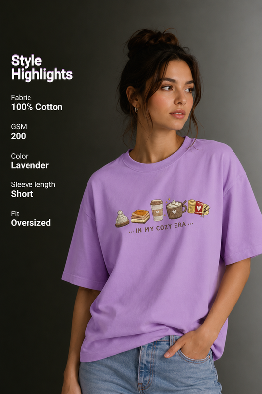 Women Drop Shoulder Front Printed T-Shirt | OUTPUFF