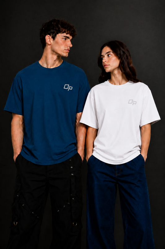 Couple Plain Drop Shoulder T-Shirt | OUTPUFF
