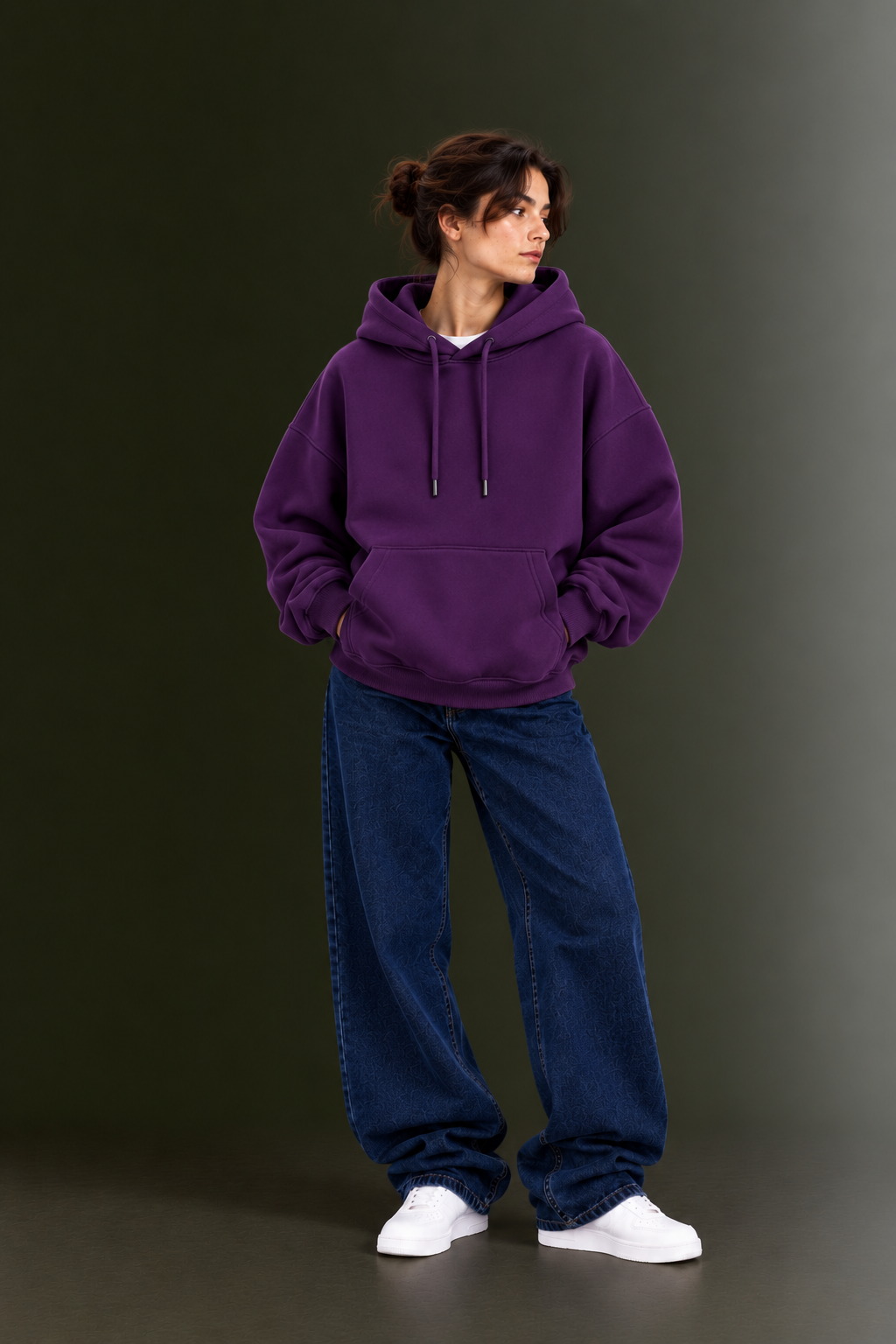 OUTPUFF Unisex Regular Fit Pullover Hoodie with Kangaroo Pocket