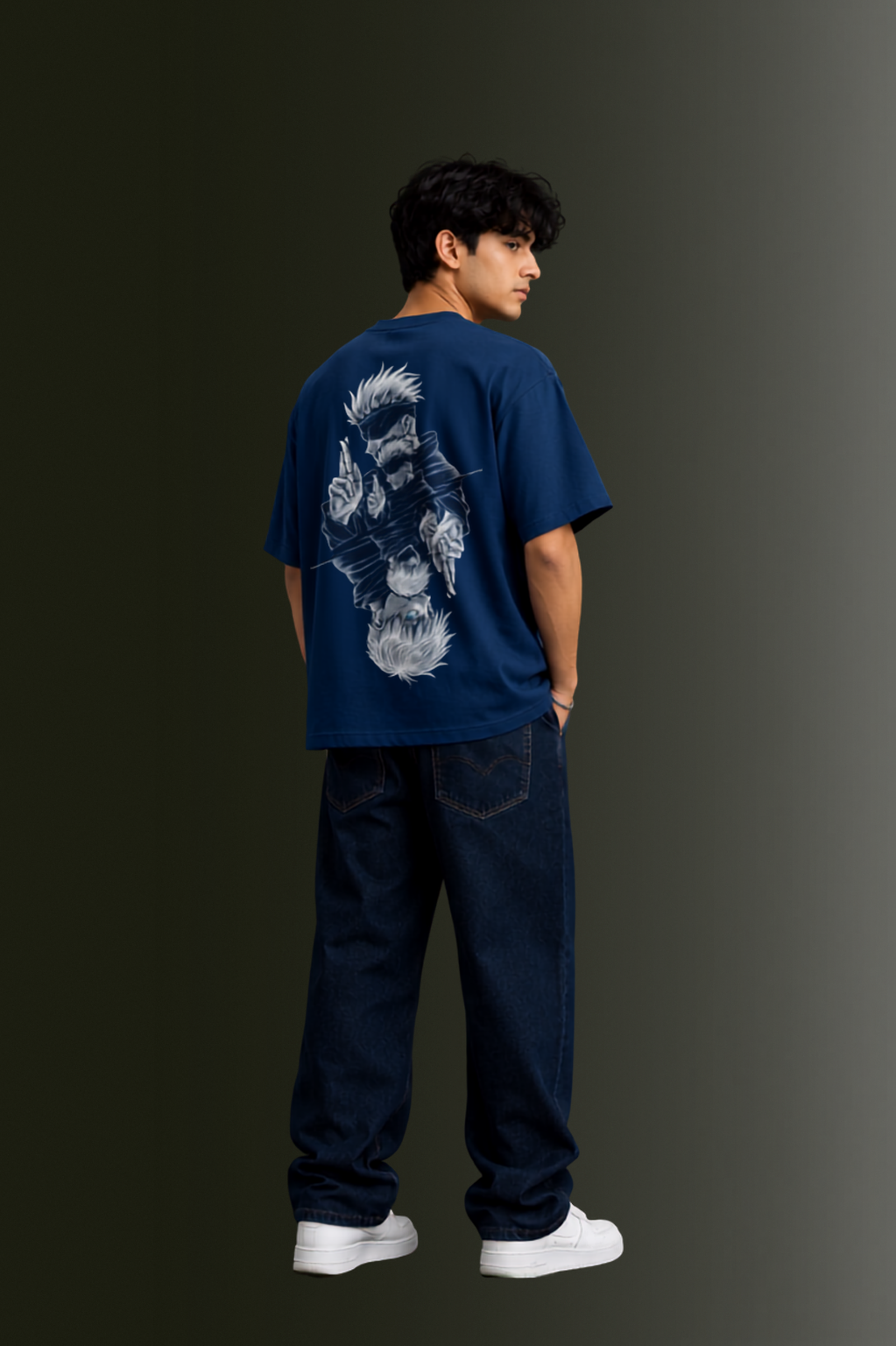 Men's Drop Shoulder Front & Back Printed T-Shirt | Graphic Tee | OUTPUFF