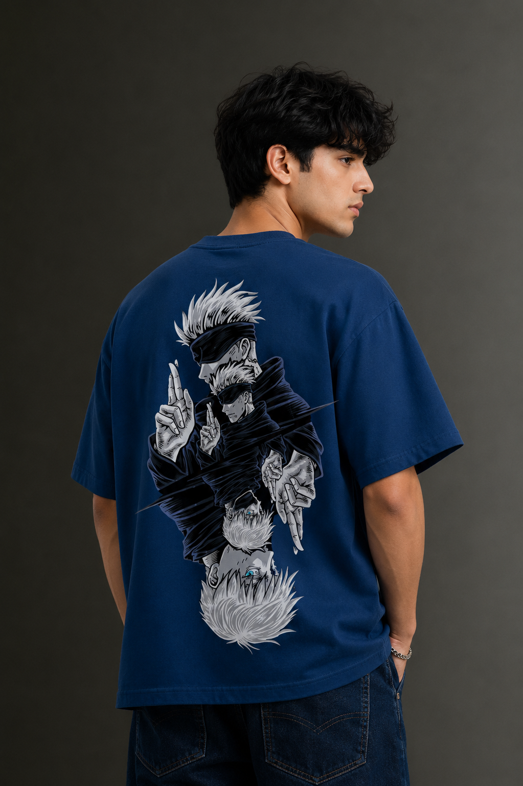 Men's Drop Shoulder Front & Back Printed T-Shirt | Graphic Tee | OUTPUFF