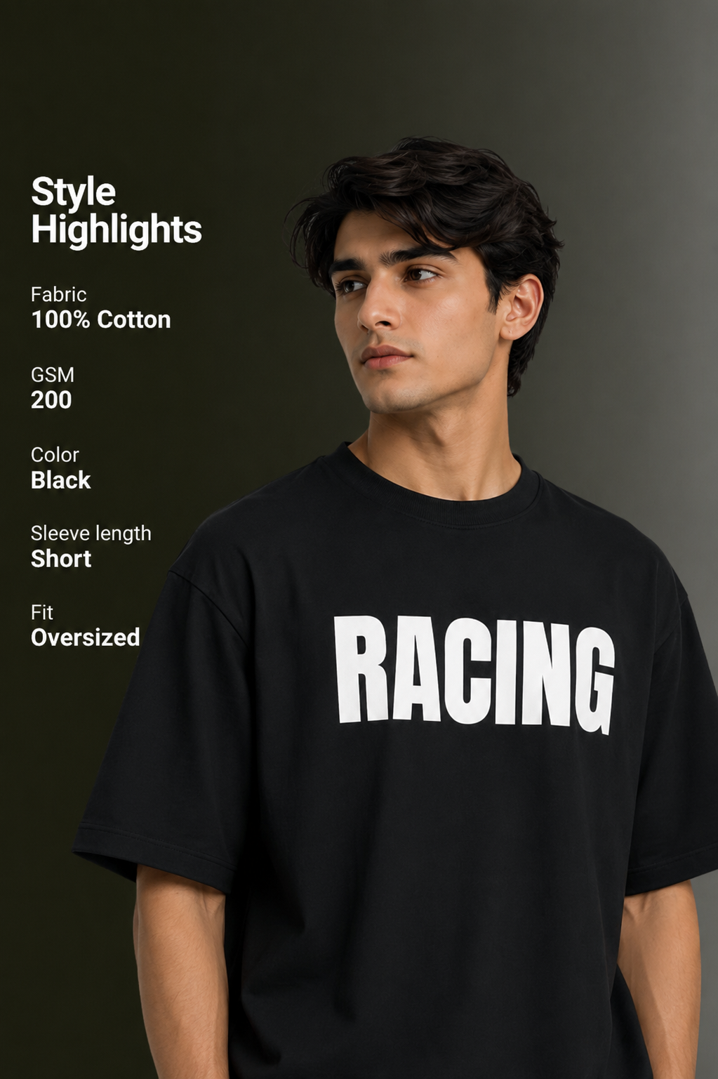 Men's Drop Shoulder Front & Back Printed T-Shirt | Graphic Tee | OUTPUFF