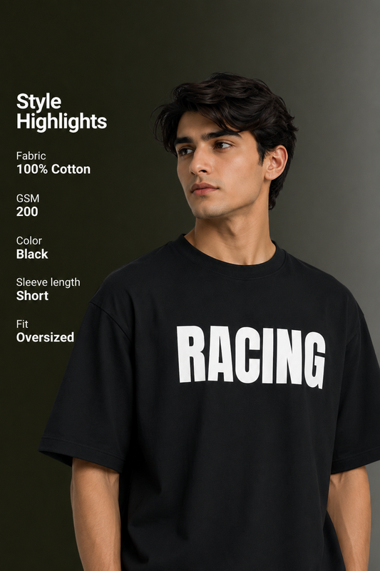 Men's Drop Shoulder Front & Back Printed T-Shirt | Graphic Tee | OUTPUFF