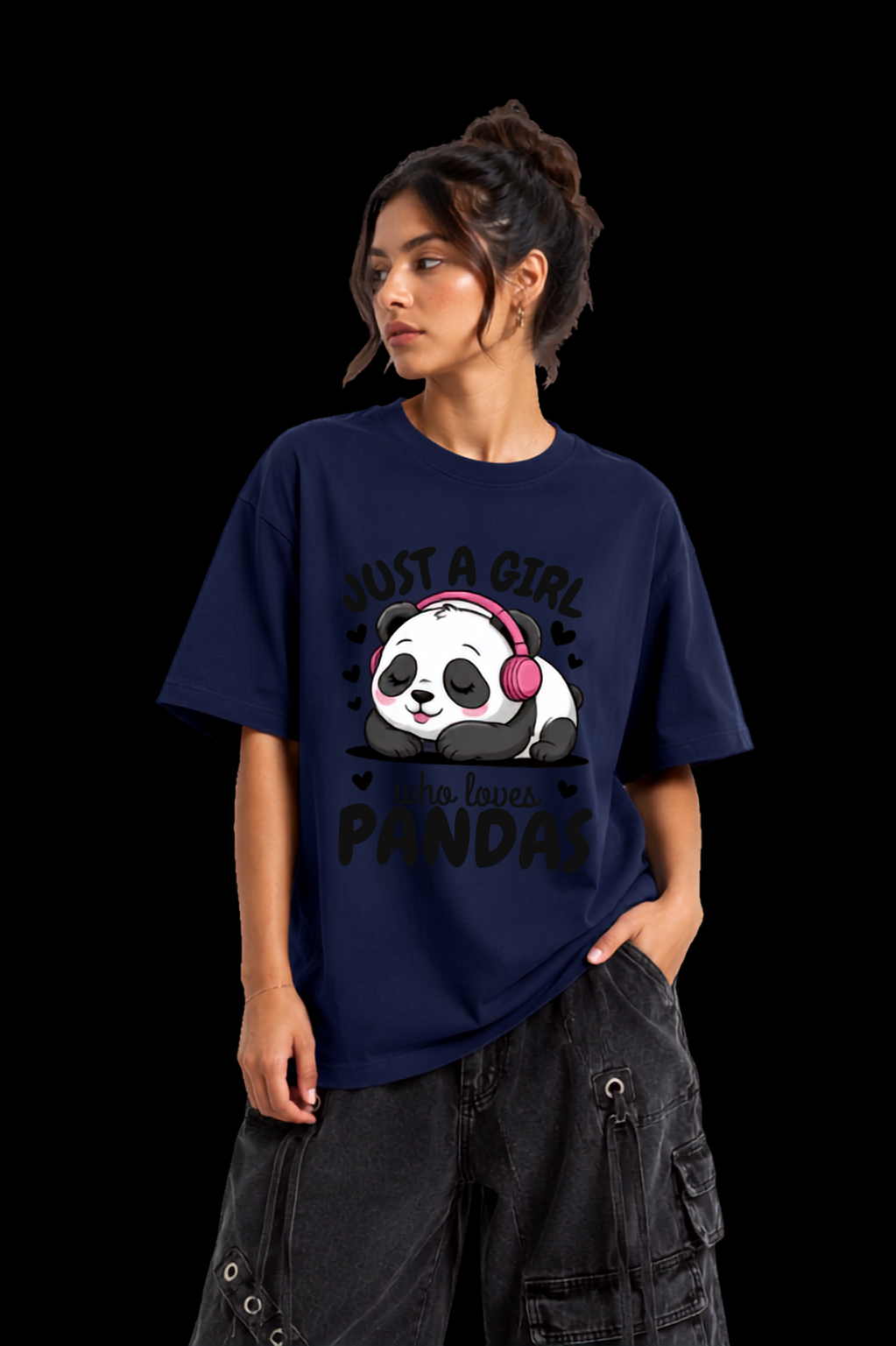 Women Drop Shoulder Front Printed T-Shirt | OUTPUFF