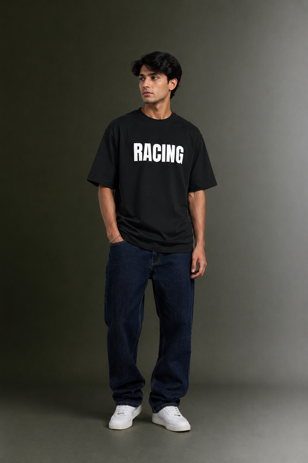 Men's Drop Shoulder Front & Back Printed T-Shirt | Graphic Tee | OUTPUFF