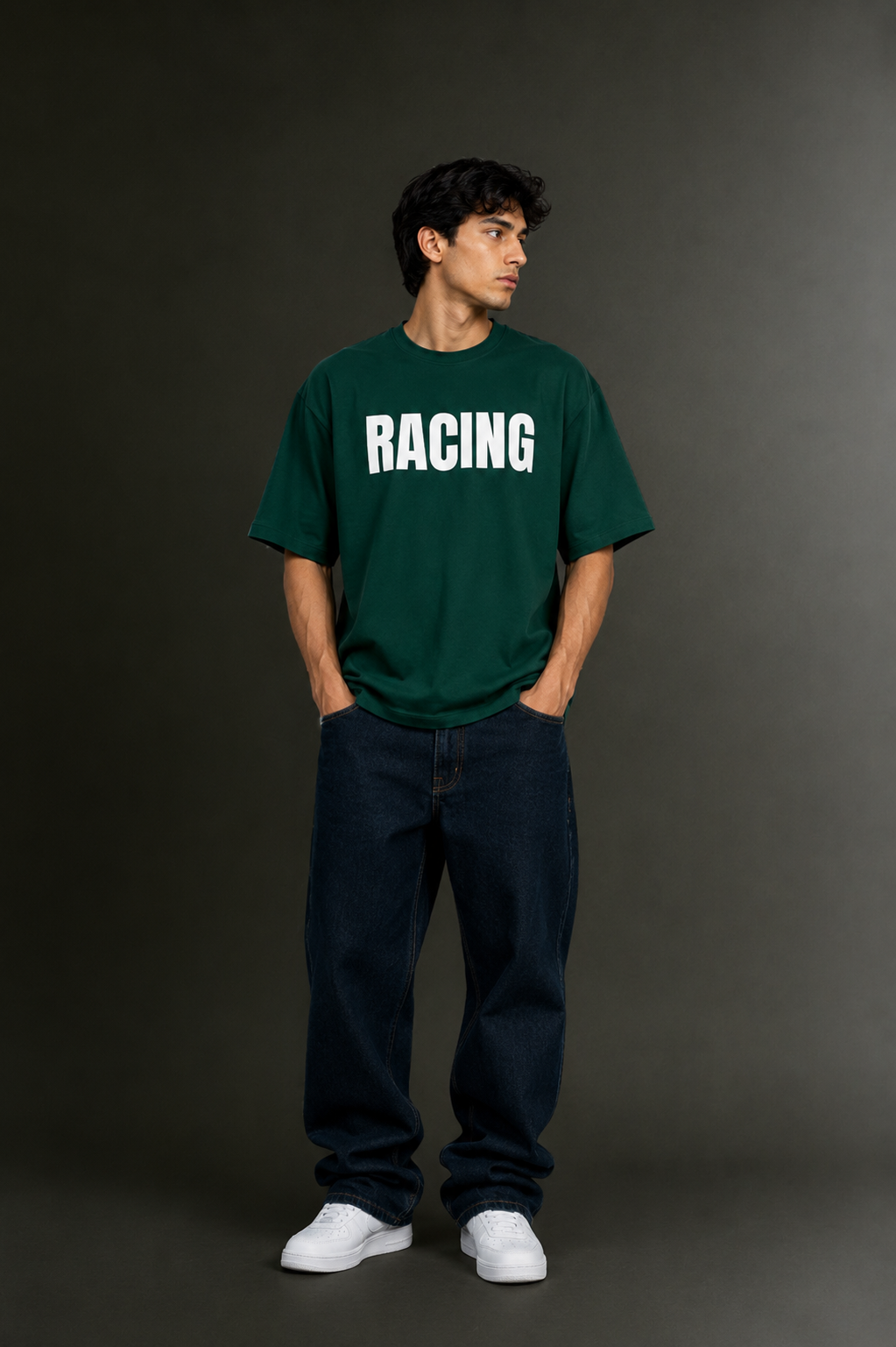 Men's Drop Shoulder Front & Back Printed T-Shirt | Graphic Tee | OUTPUFF