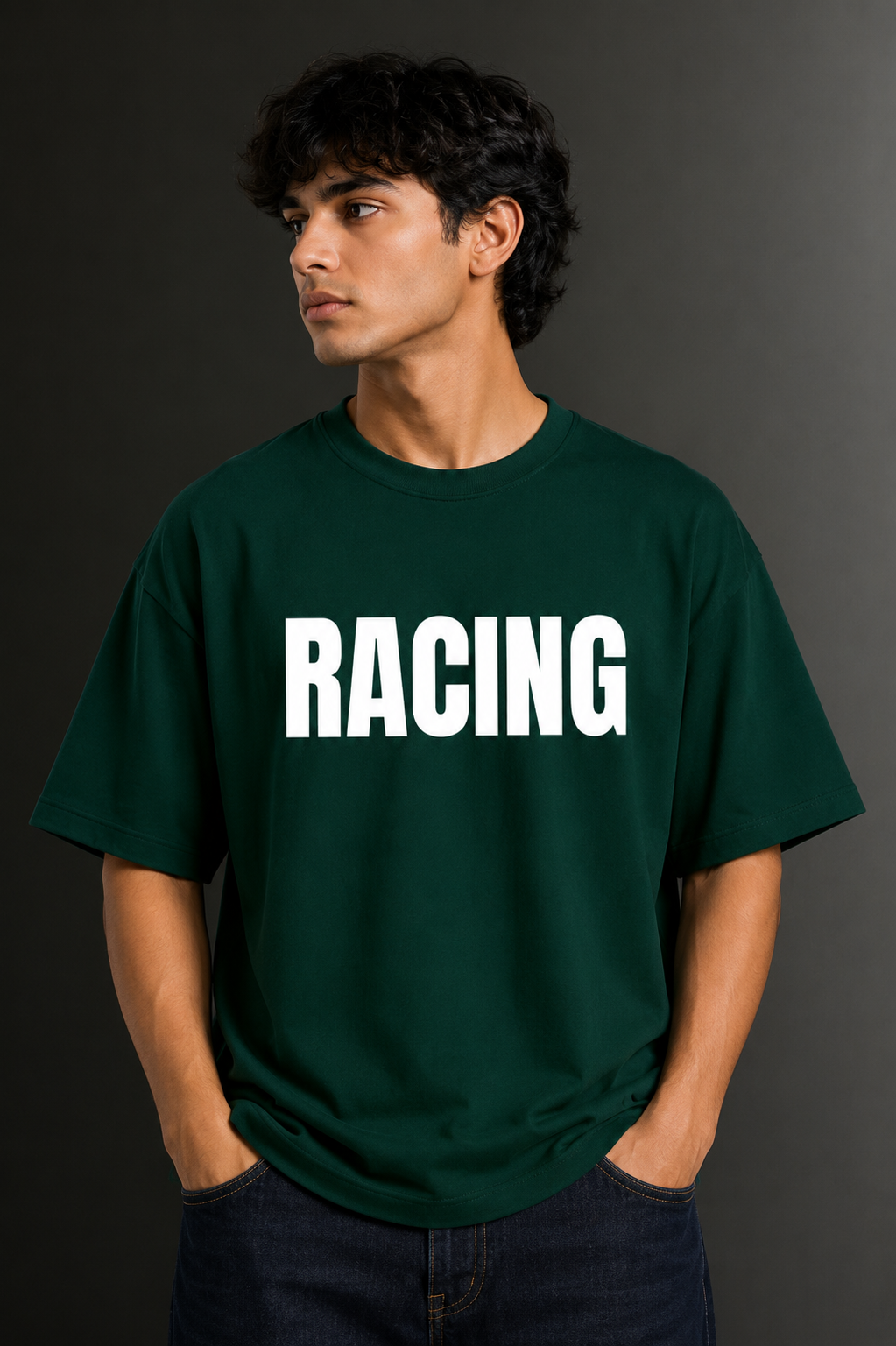 Men's Drop Shoulder Front & Back Printed T-Shirt | Graphic Tee | OUTPUFF