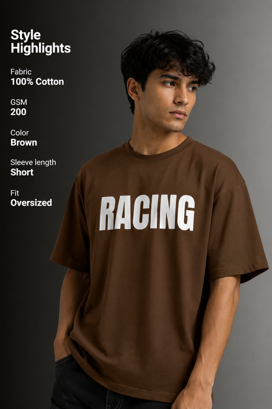 Men's Drop Shoulder Front & Back Printed T-Shirt | Graphic Tee | OUTPUFF