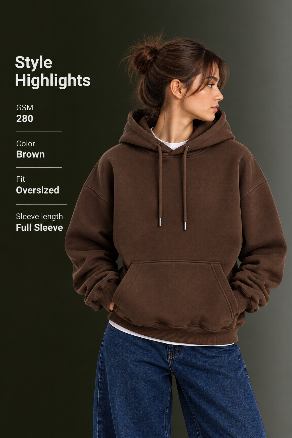OUTPUFF Unisex Regular Fit Pullover Hoodie with Kangaroo Pocket