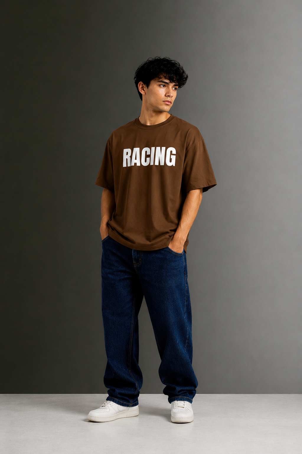 Men's Drop Shoulder Front & Back Printed T-Shirt | Graphic Tee | OUTPUFF