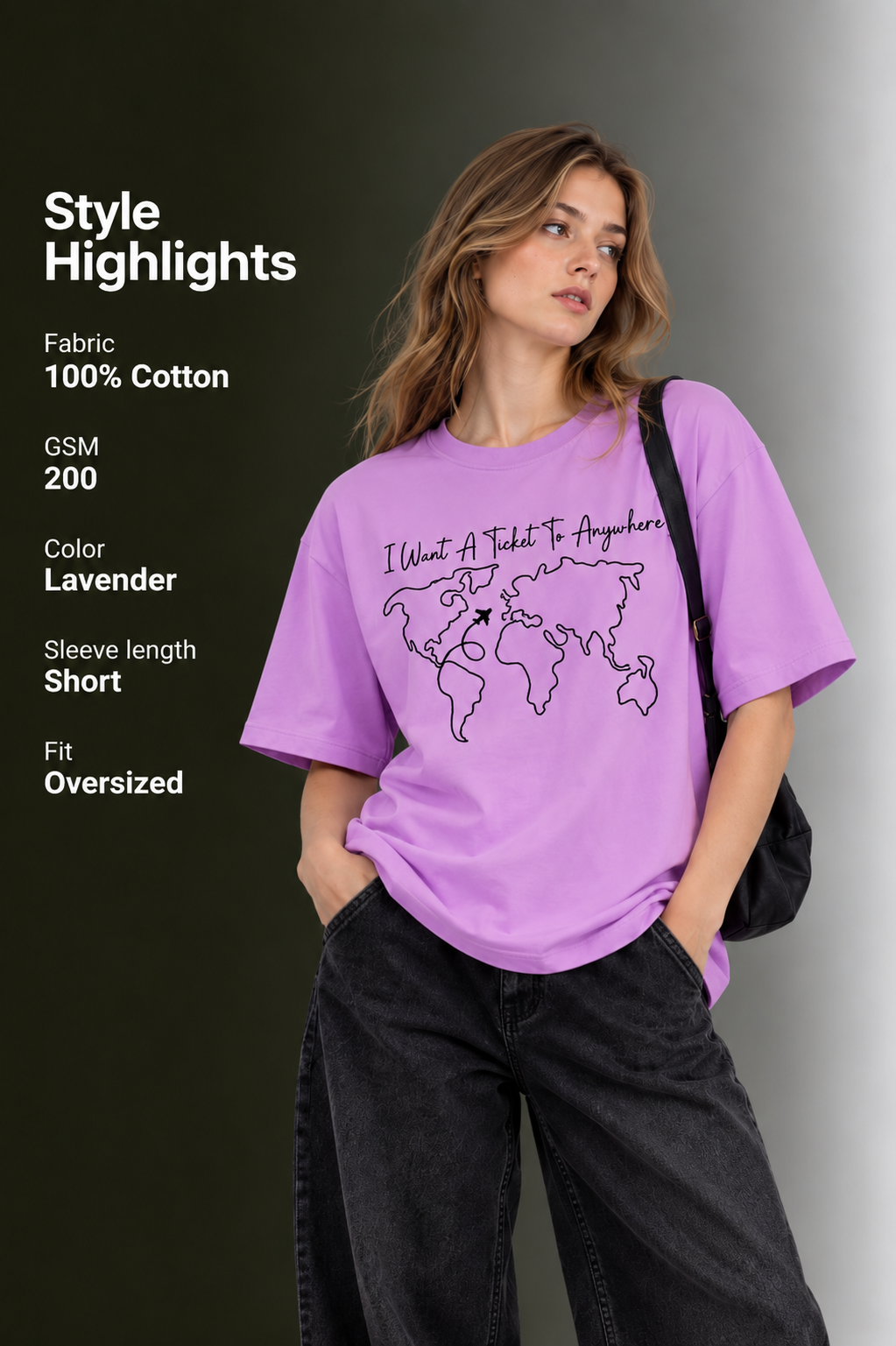 Women Drop Shoulder Front Printed T-Shirt | OUTPUFF