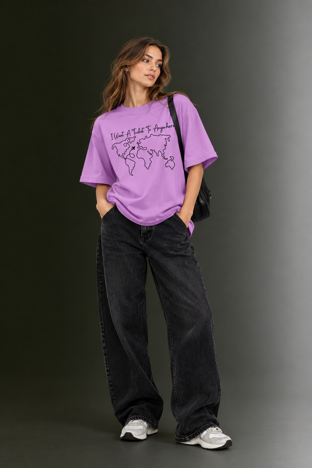 Women Drop Shoulder Front Printed T-Shirt | OUTPUFF