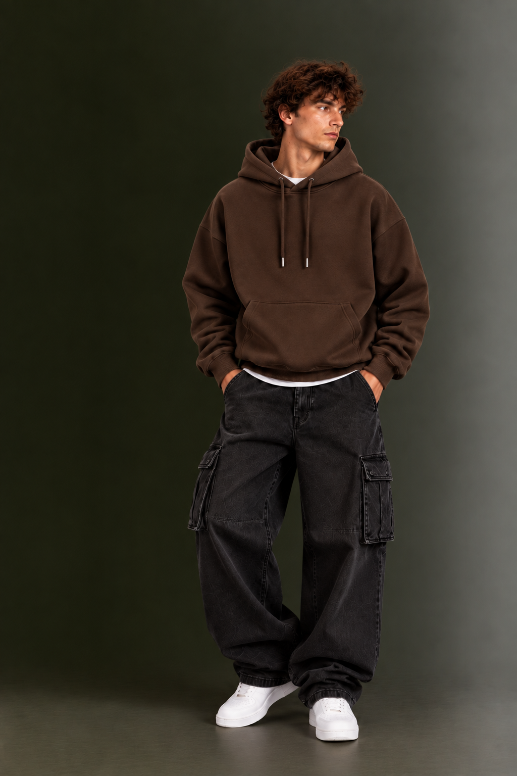 OUTPUFF Unisex Regular Fit Pullover Hoodie with Kangaroo Pocket